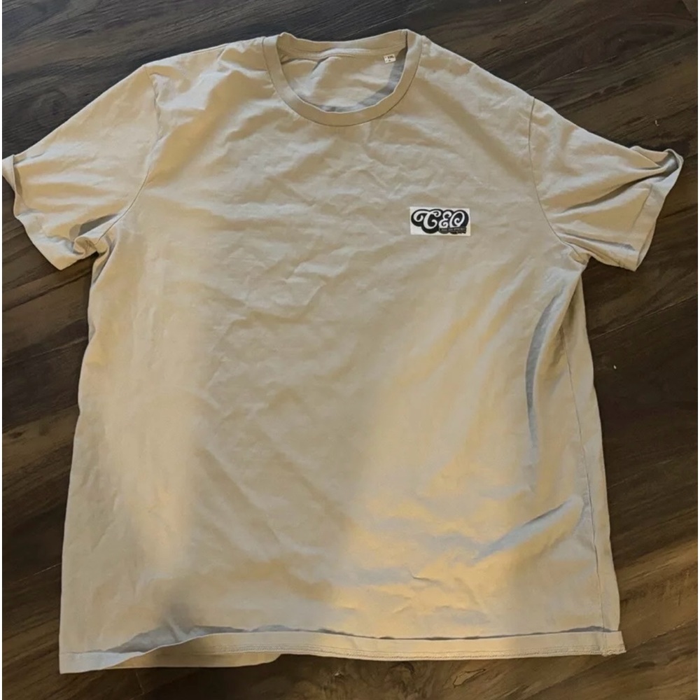 CEO Custom Made Graphic Tan Tee Mens Shirt Size XXL